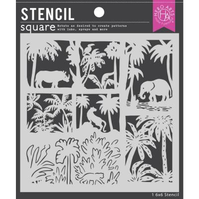 Hero Arts Stencils - Jungle Scene